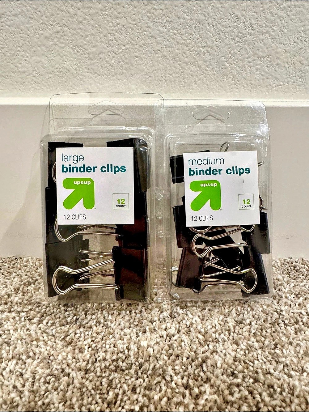 up & up Binder Clips Bundle Large & Medium Black & Silver